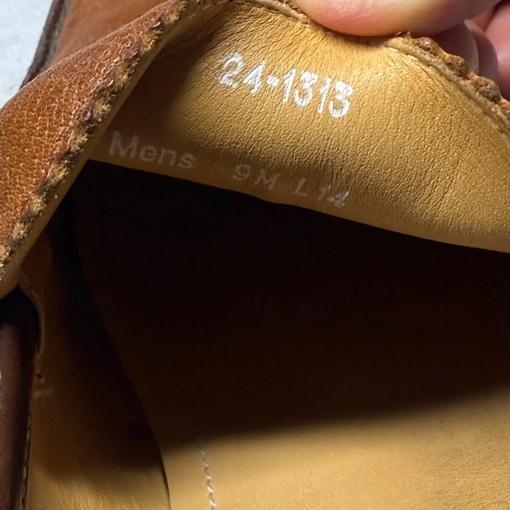 Johnston & Murphy Men’s 9M Brown Leather Penny Loafers Handmade In Italy 24-1313
